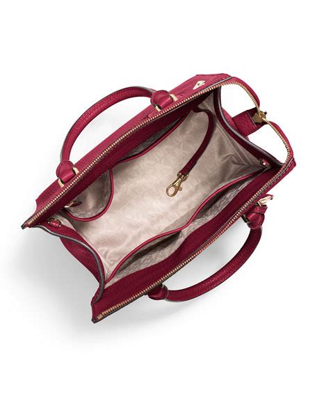 michael kors selby medium top zip satchel cherry|Selby Medium Leather Satchel .